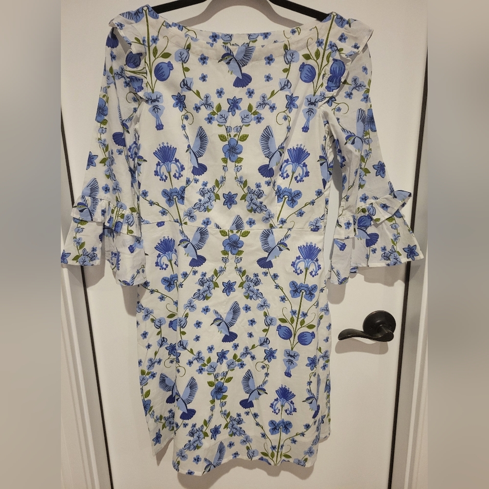 Beyond by Vera Floral Ruffle Sleeve Dress